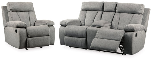 Mitchiner Fog Reclining Loveseat and Recliner