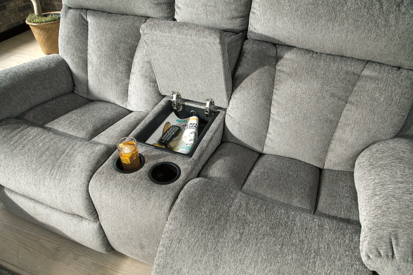 Mitchiner Fog Reclining Sofa and Loveseat