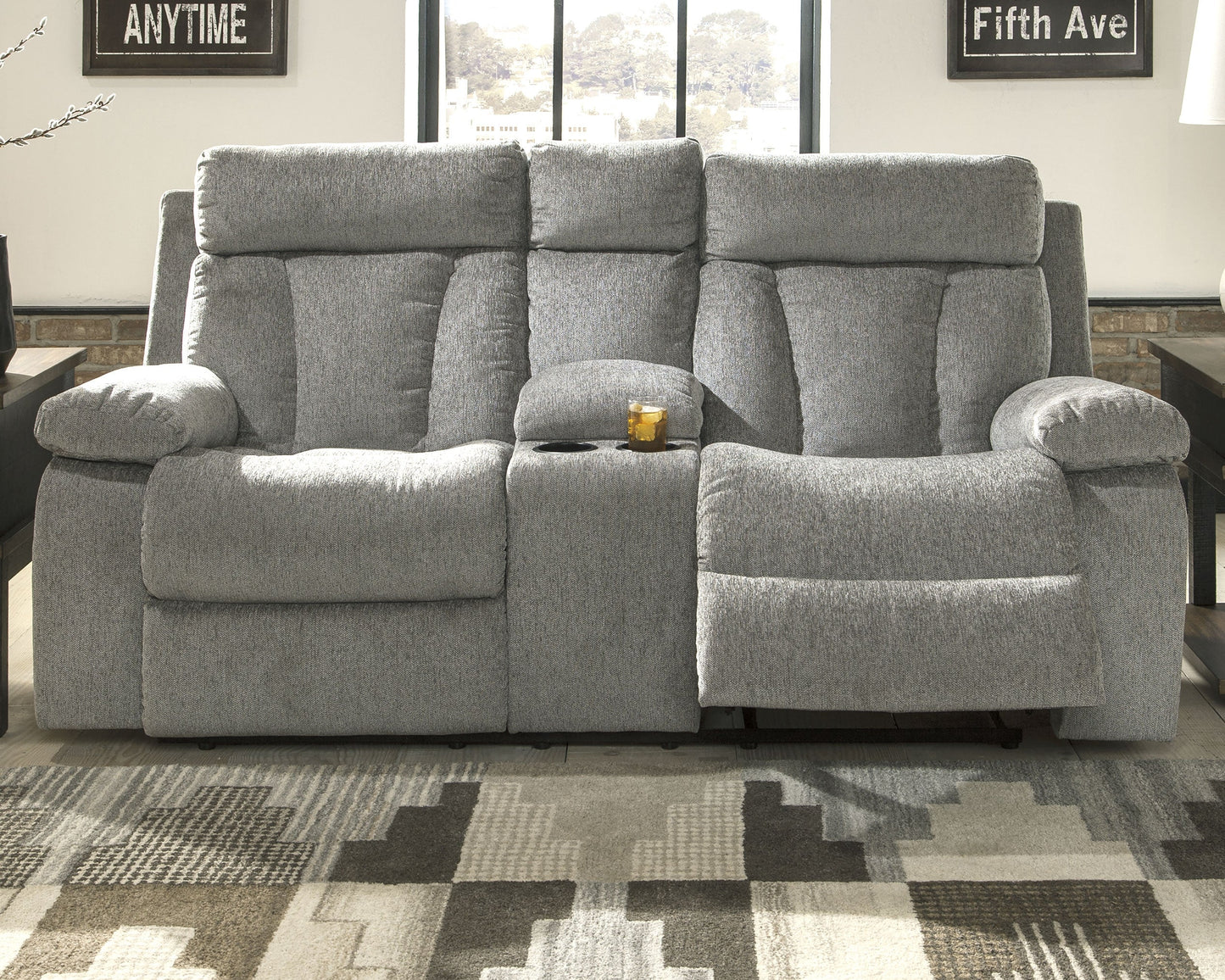 Mitchiner Fog Reclining Loveseat and Recliner