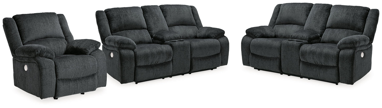 Draycoll 2 Power Reclining Loveseats and Recliner