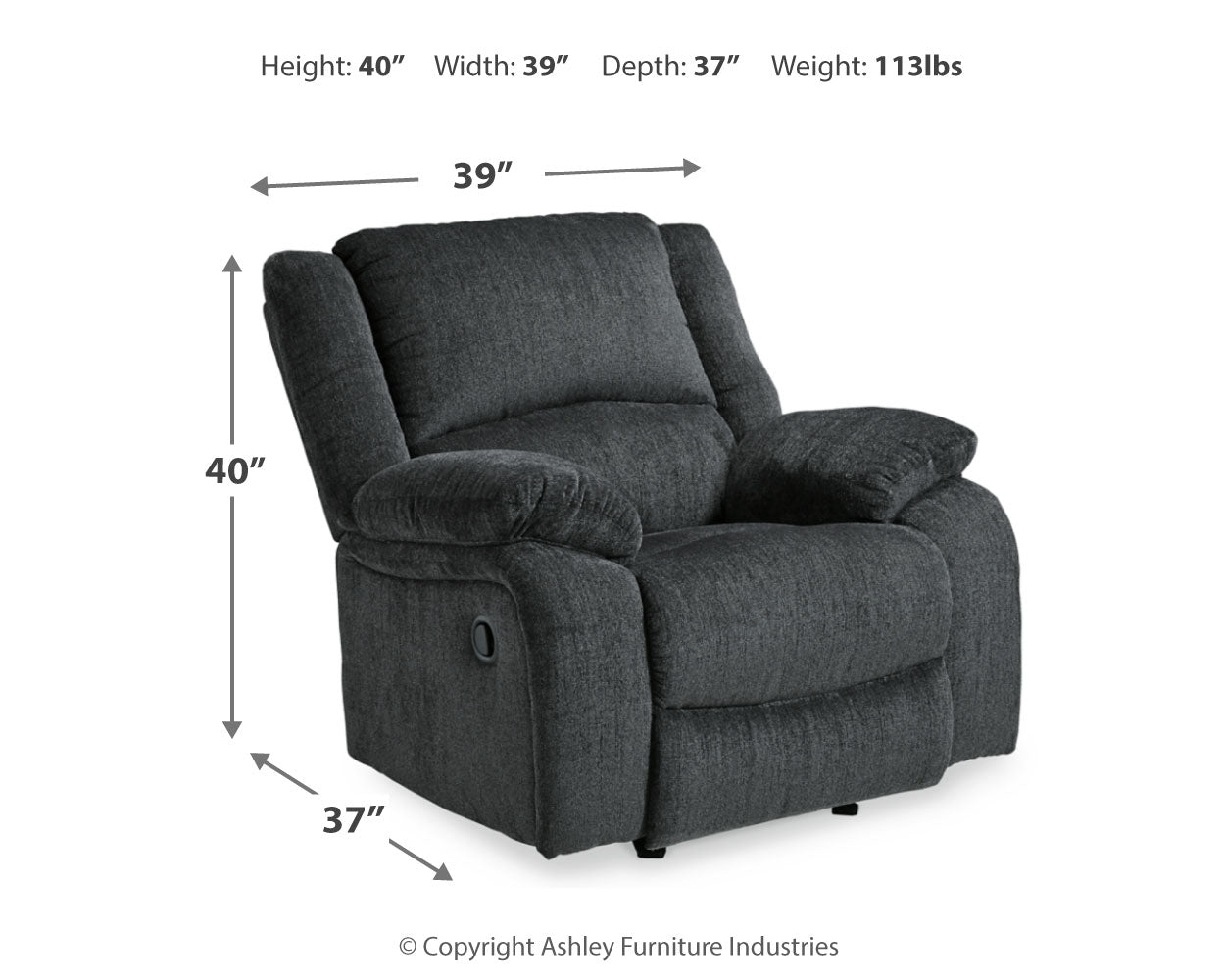 Draycoll Gray Reclining Sofa and Recliner