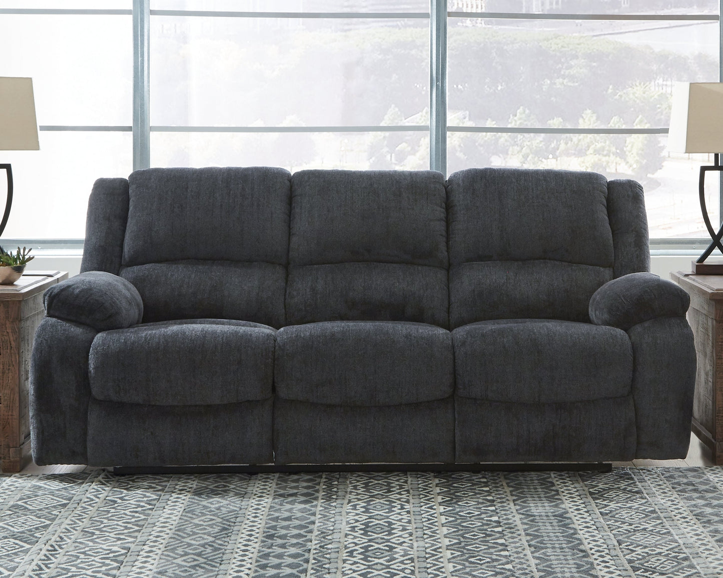 Draycoll Gray Reclining Sofa and Recliner