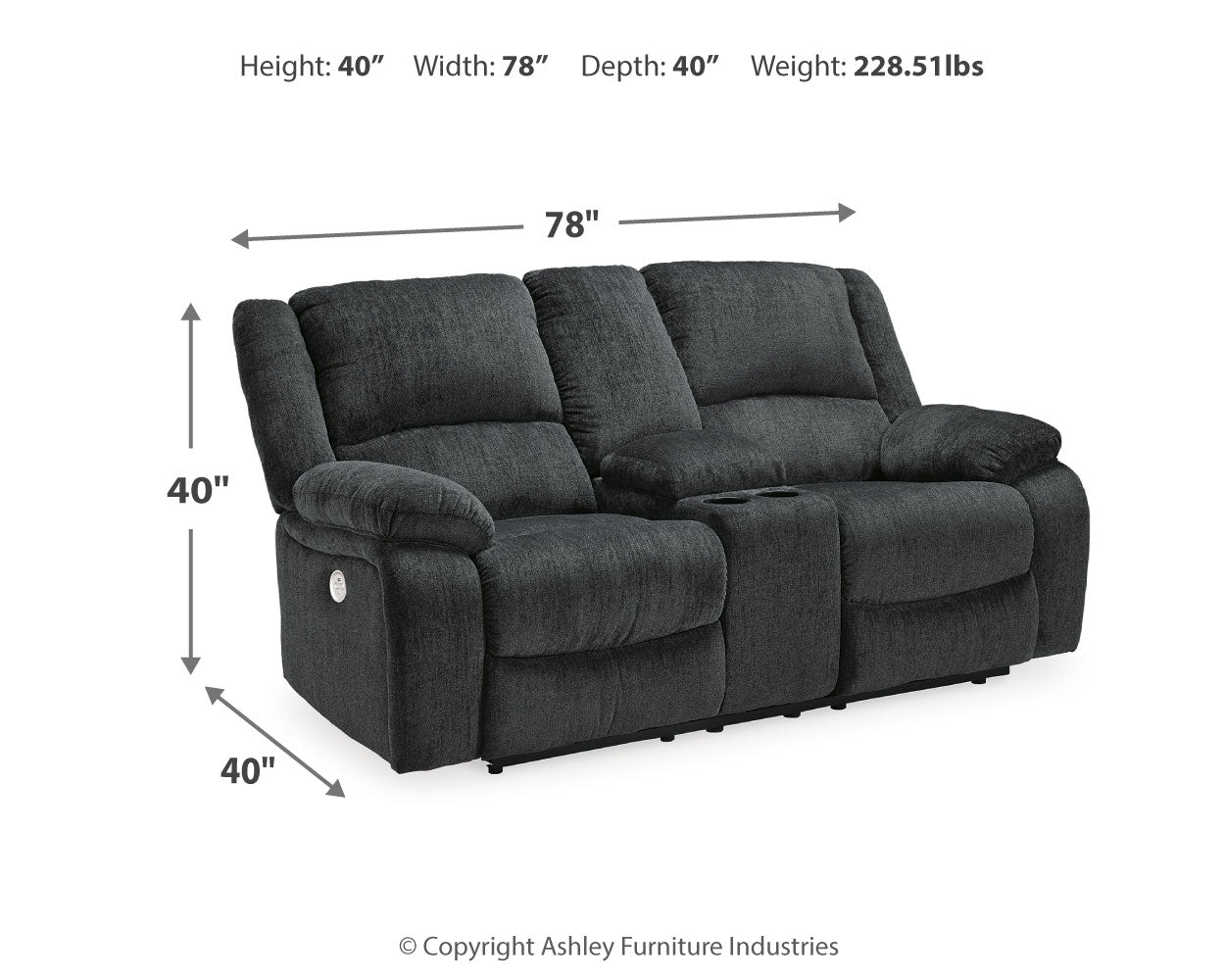 Draycoll 2 Power Reclining Loveseats and Recliner