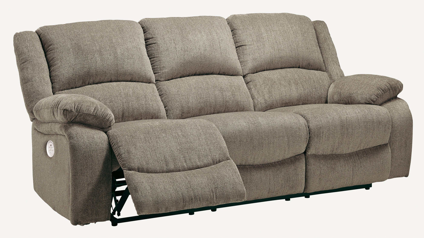 Draycoll Pewter Power Reclining Sofa