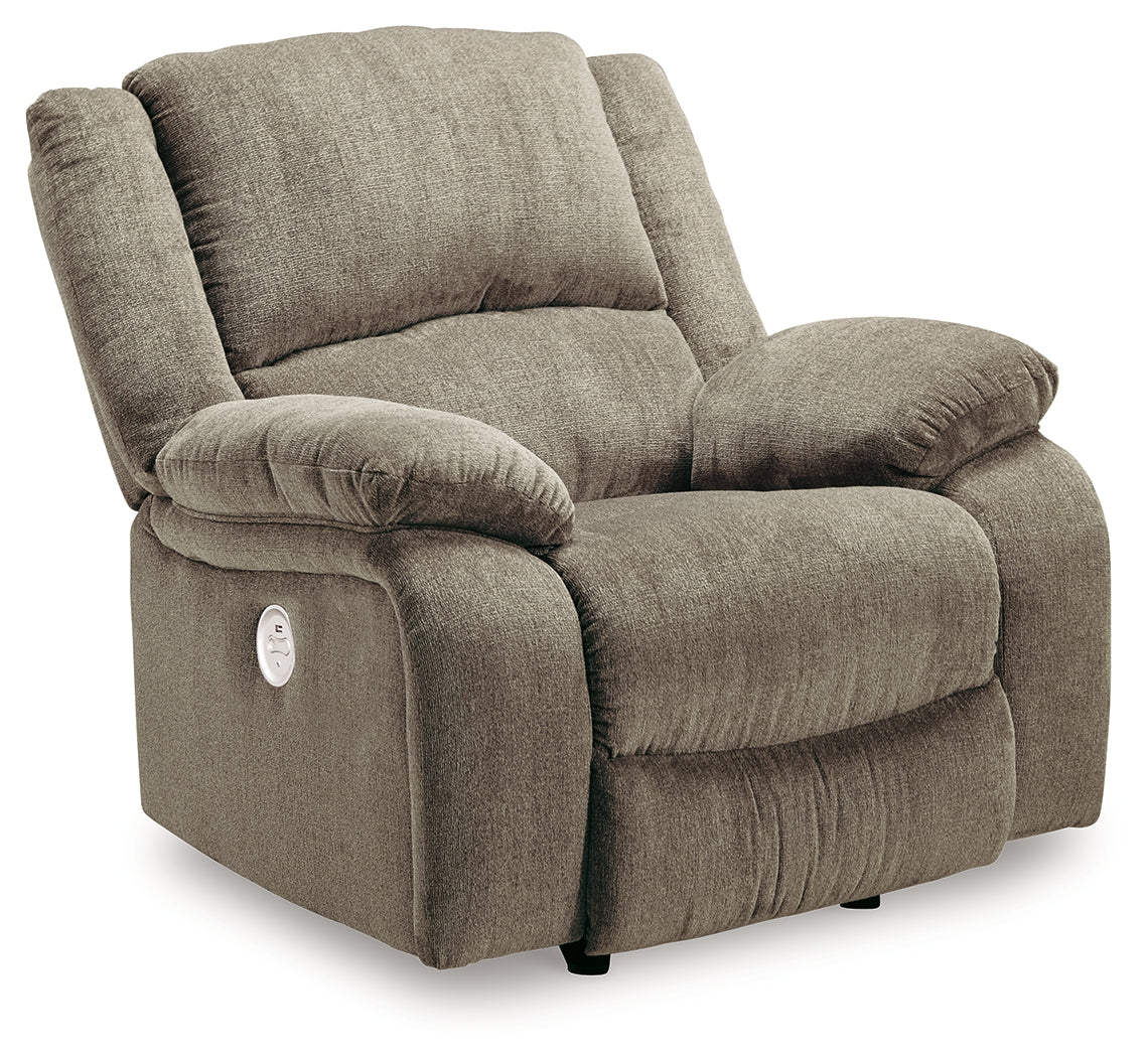 Draycoll Pewter Power Reclining Sofa, Loveseat and Recliner