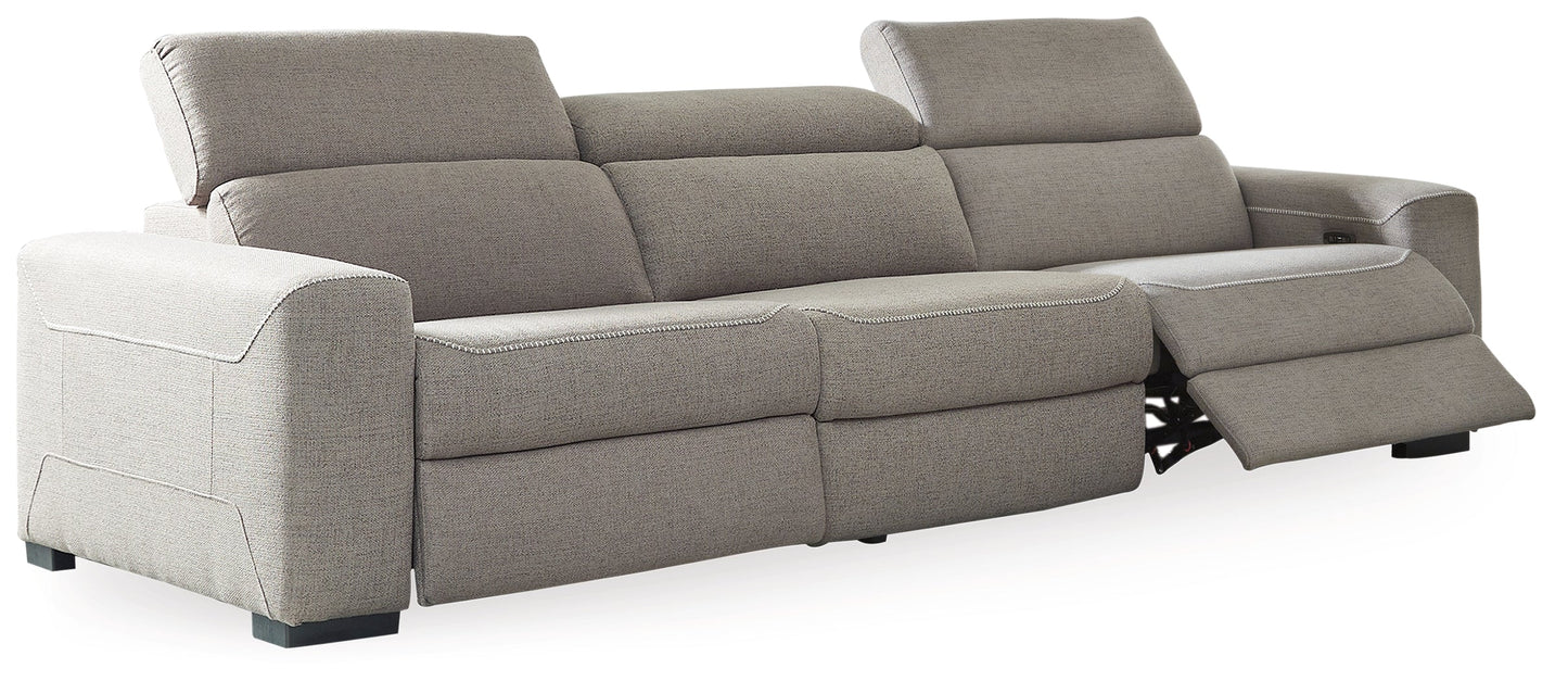 Mabton Gray 3-Piece Power Reclining Sofa