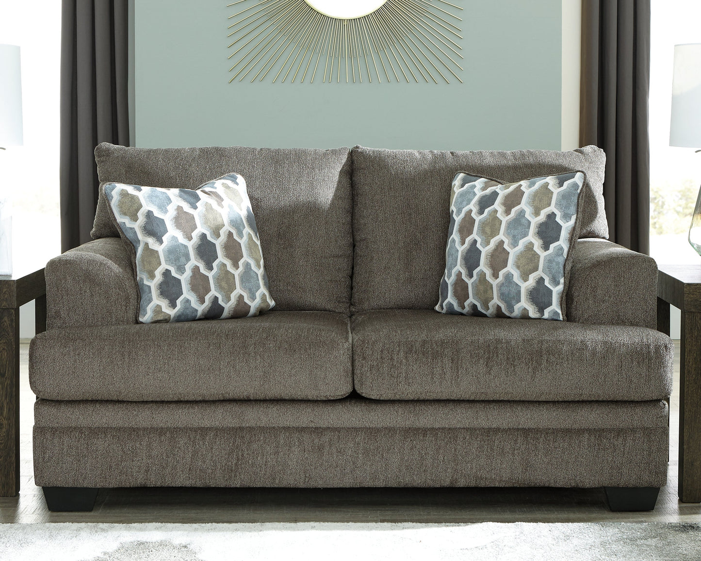 Dorsten Gray Sofa Sleeper and Loveseat