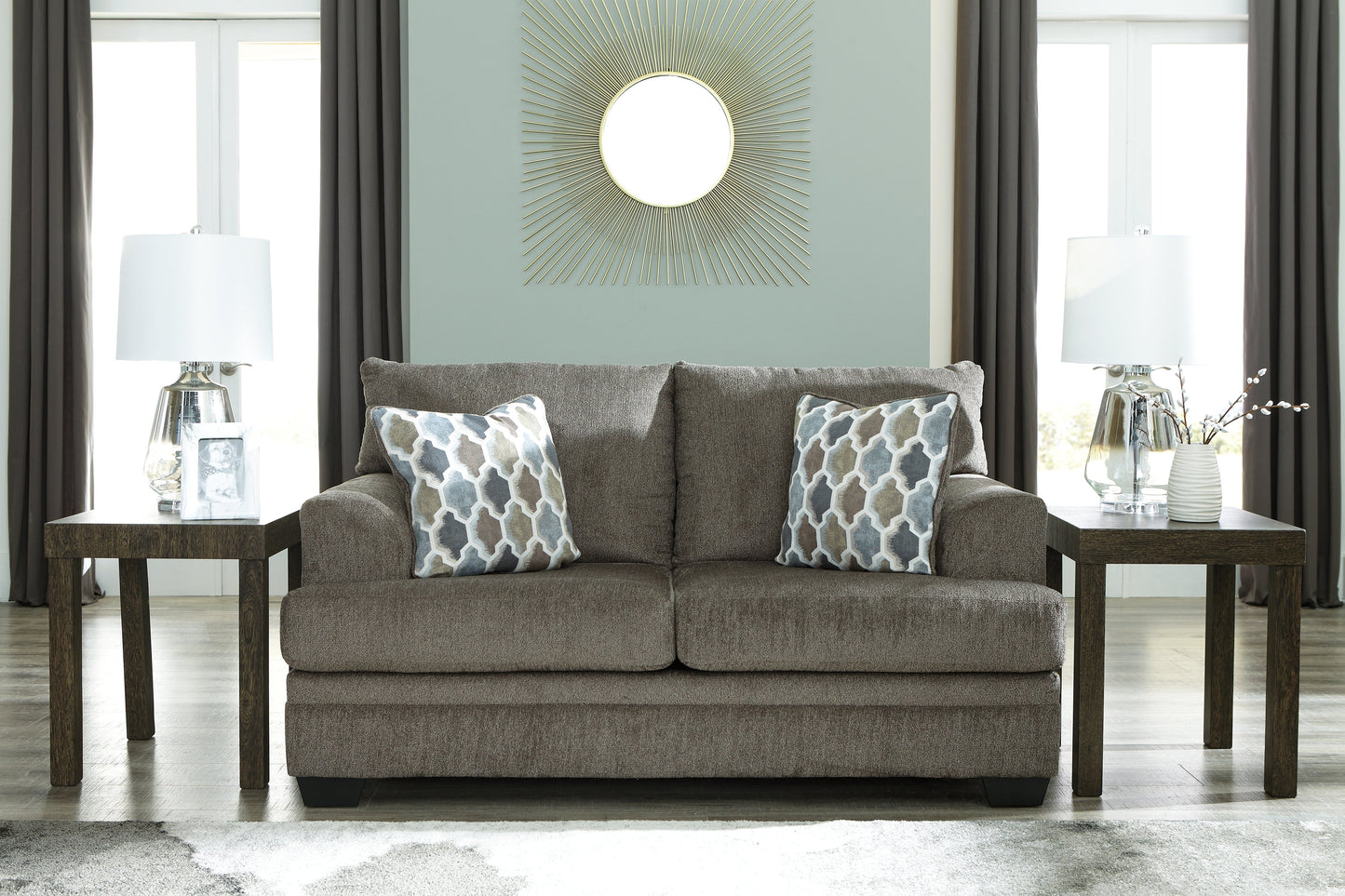 Dorsten Gray Sofa, Loveseat and Recliner