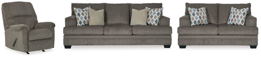 Dorsten Gray Sofa, Loveseat and Recliner