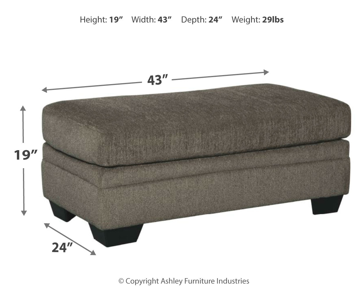 Dorsten Gray Sofa, Loveseat, Oversized Chair and Ottoman