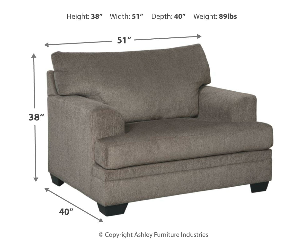 Dorsten Gray Sofa, Loveseat, Oversized Chair and Ottoman