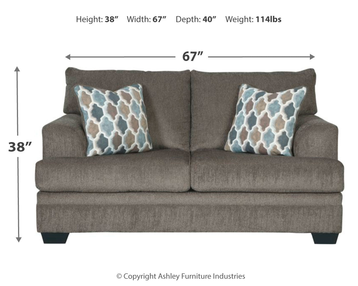 Dorsten Gray Sofa, Loveseat, Oversized Chair and Ottoman