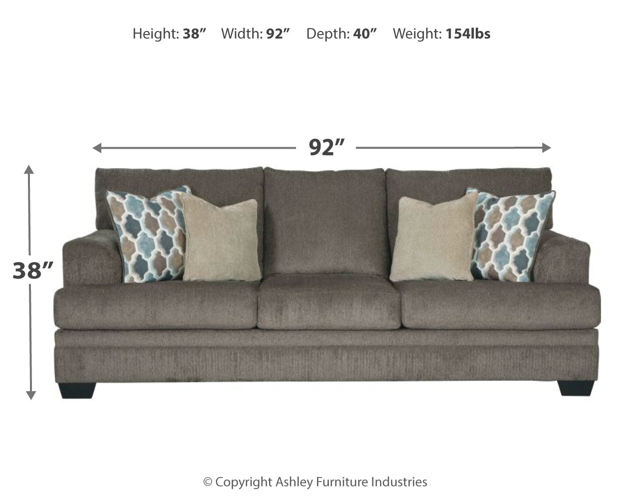 Dorsten Gray Sofa, Loveseat, Oversized Chair and Ottoman