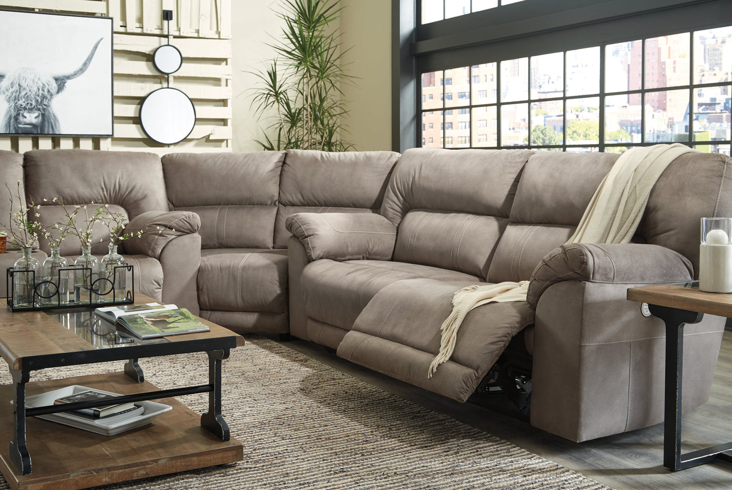 Cavalcade Slate 3-Piece Power Reclining Sectional