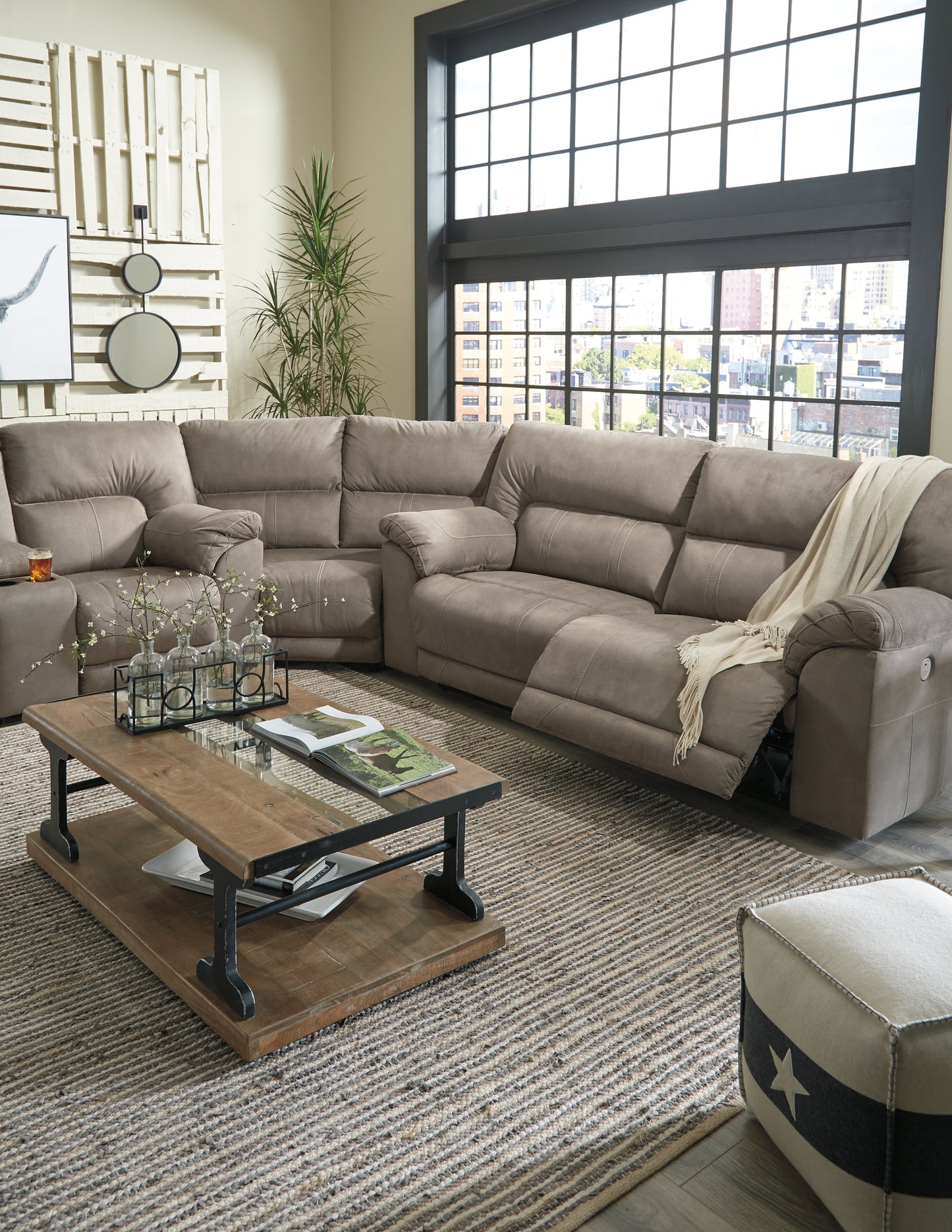 Cavalcade Slate 3-Piece Power Reclining Sectional