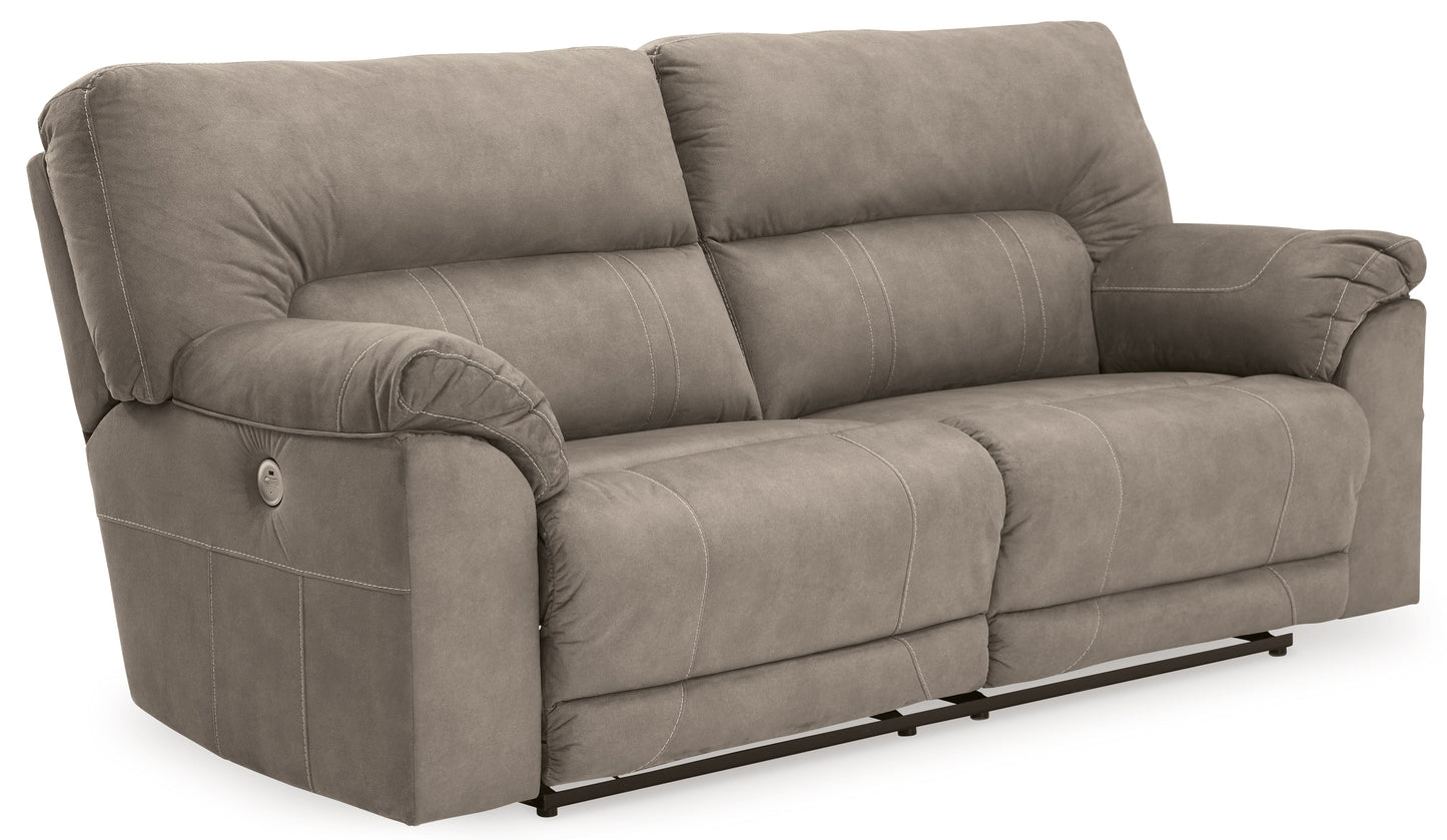 Cavalcade Gray Power Reclining Sofa and Loveseat