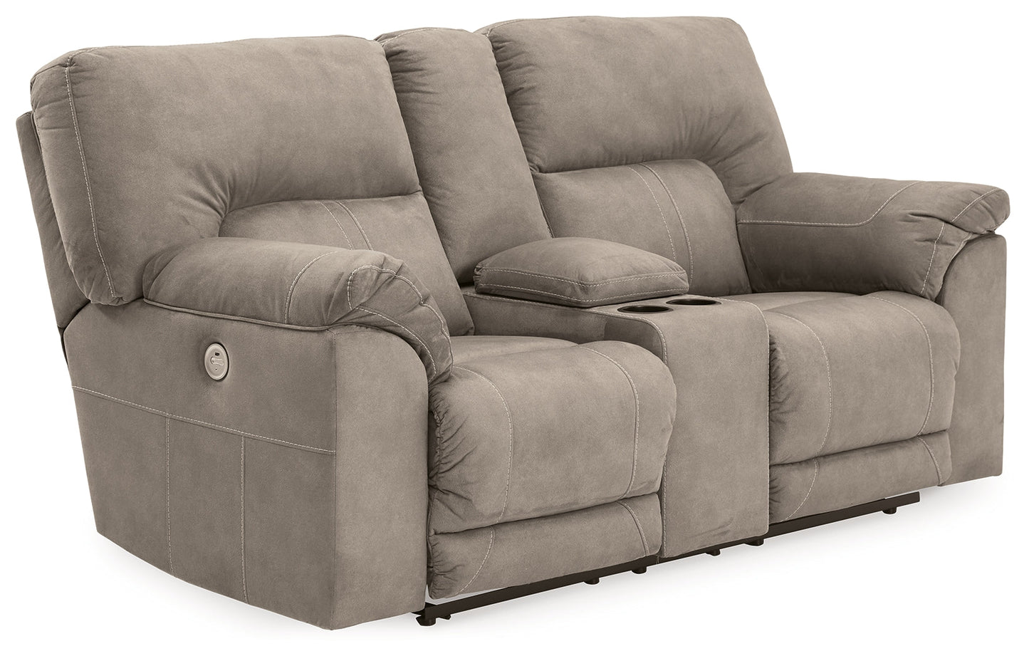 Cavalcade Slate Power Reclining Loveseat with Console