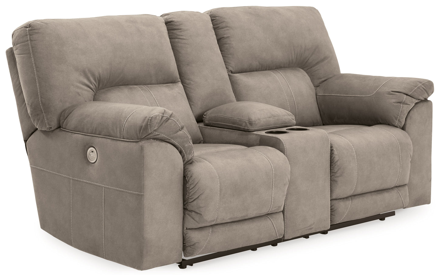 Cavalcade Gray Power Reclining Sofa and Loveseat