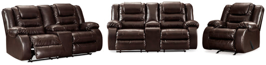 Vacherie Brown Reclining Loveseat and Recliner