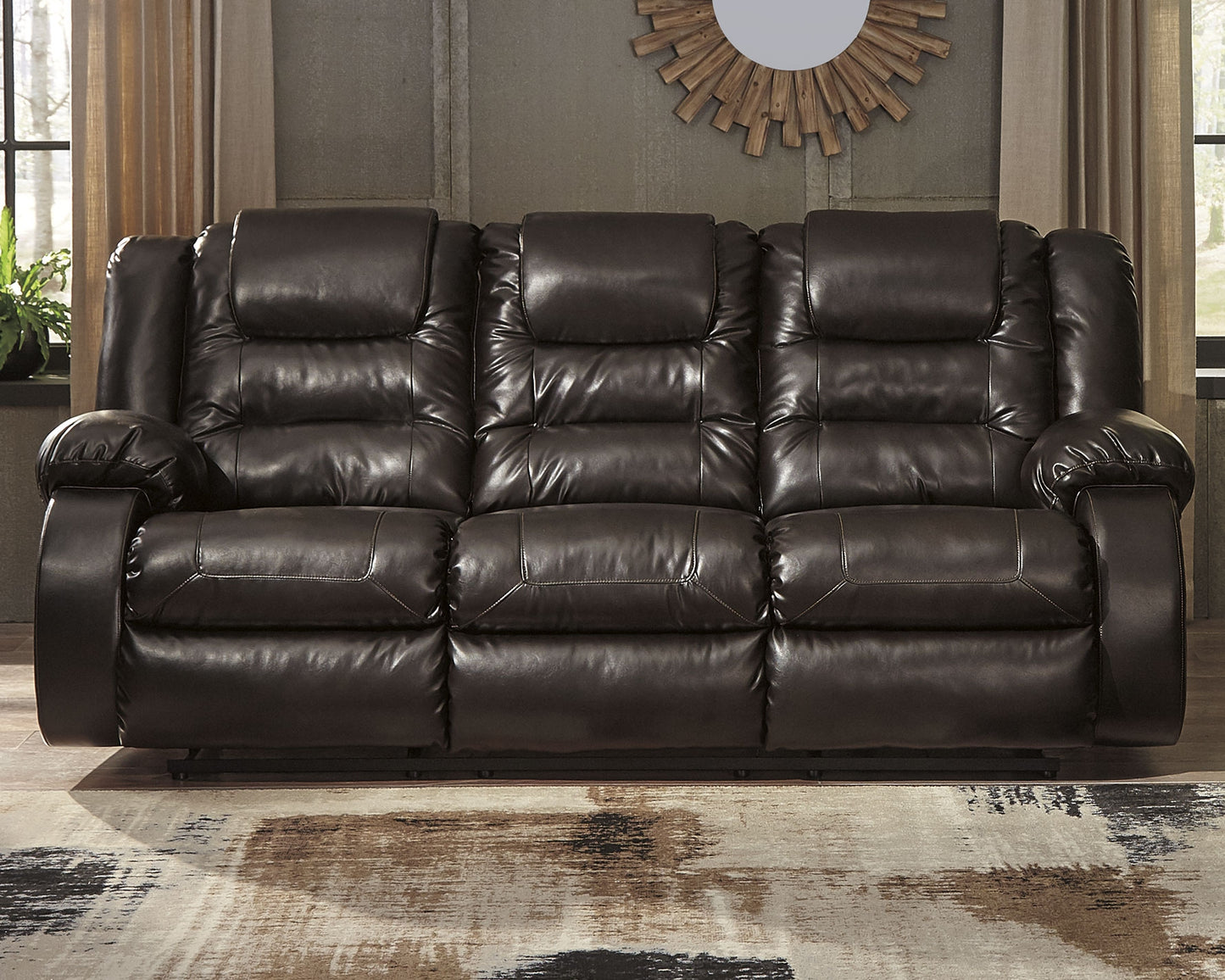 Vacherie Chocolate Reclining Sofa