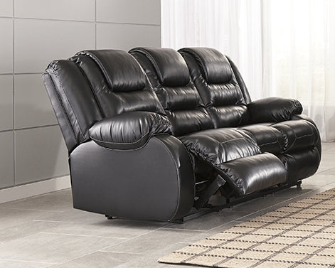 Vacherie Black Reclining Sofa