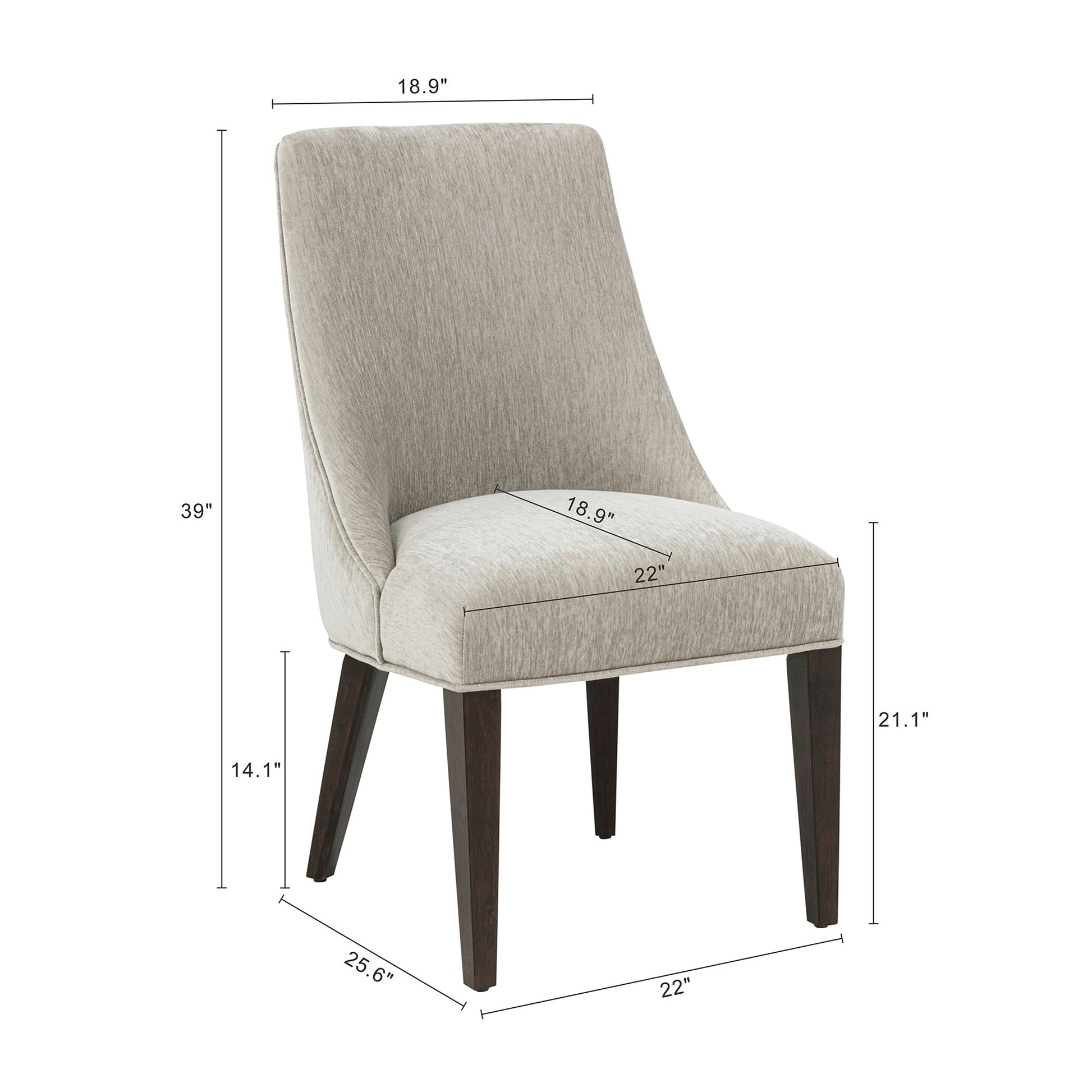 8-Piece Beever Dining Chair and Arm Chair in Taupe - Ornate Home