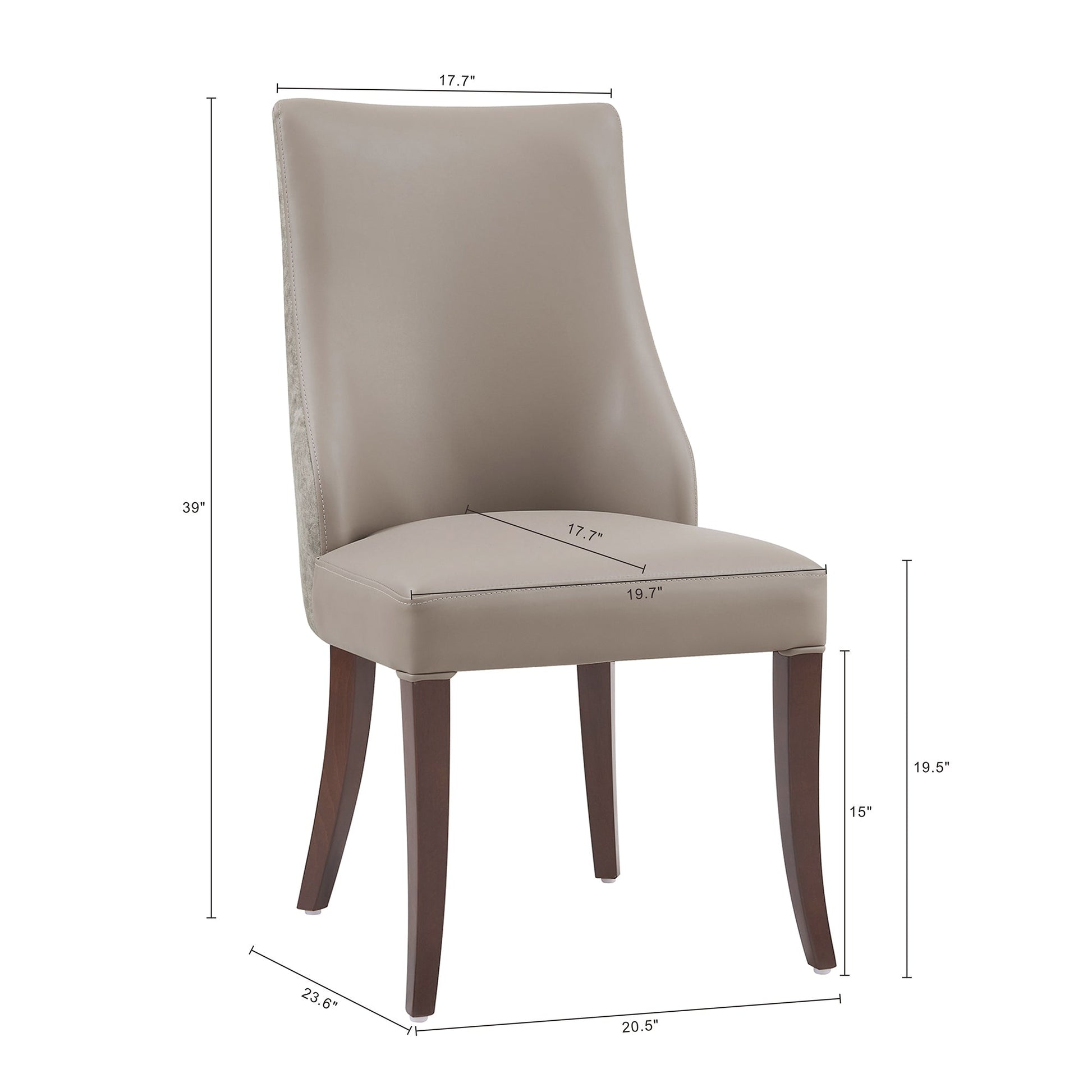 8-Piece Connie Dining Chair and Arm Chair in Taupe - Ornate Home