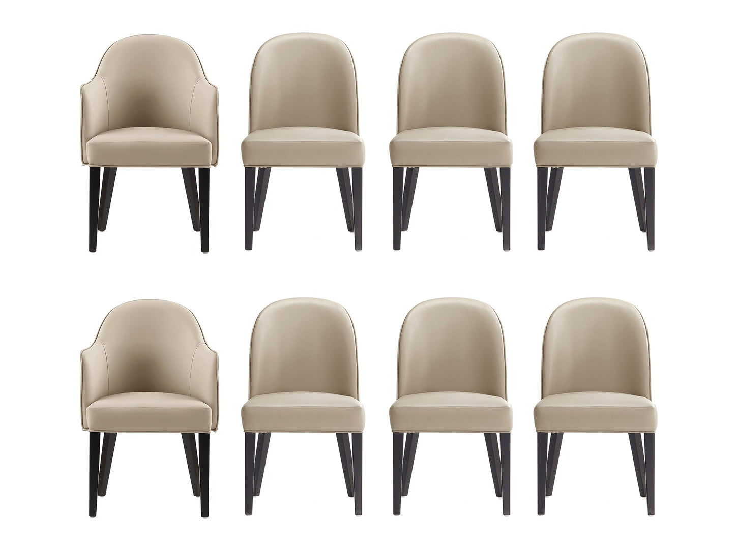 8-Piece Hillman Dining Chair and Arm Chair in Sand - Ornate Home