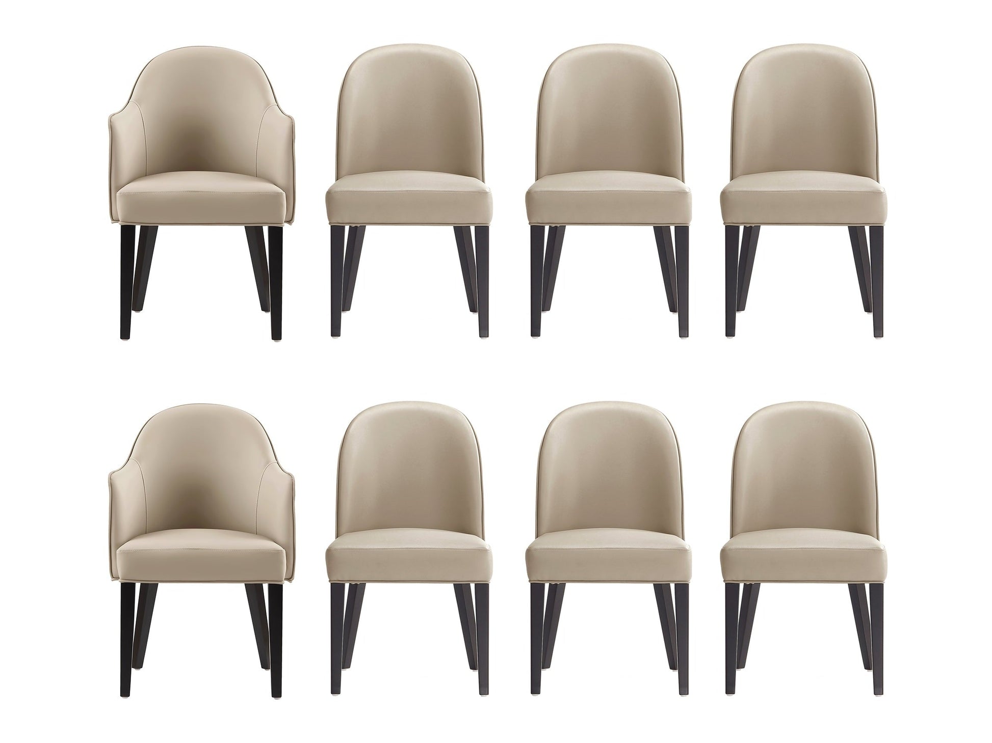 8-Piece Hillman Dining Chair and Arm Chair in Sand - Ornate Home