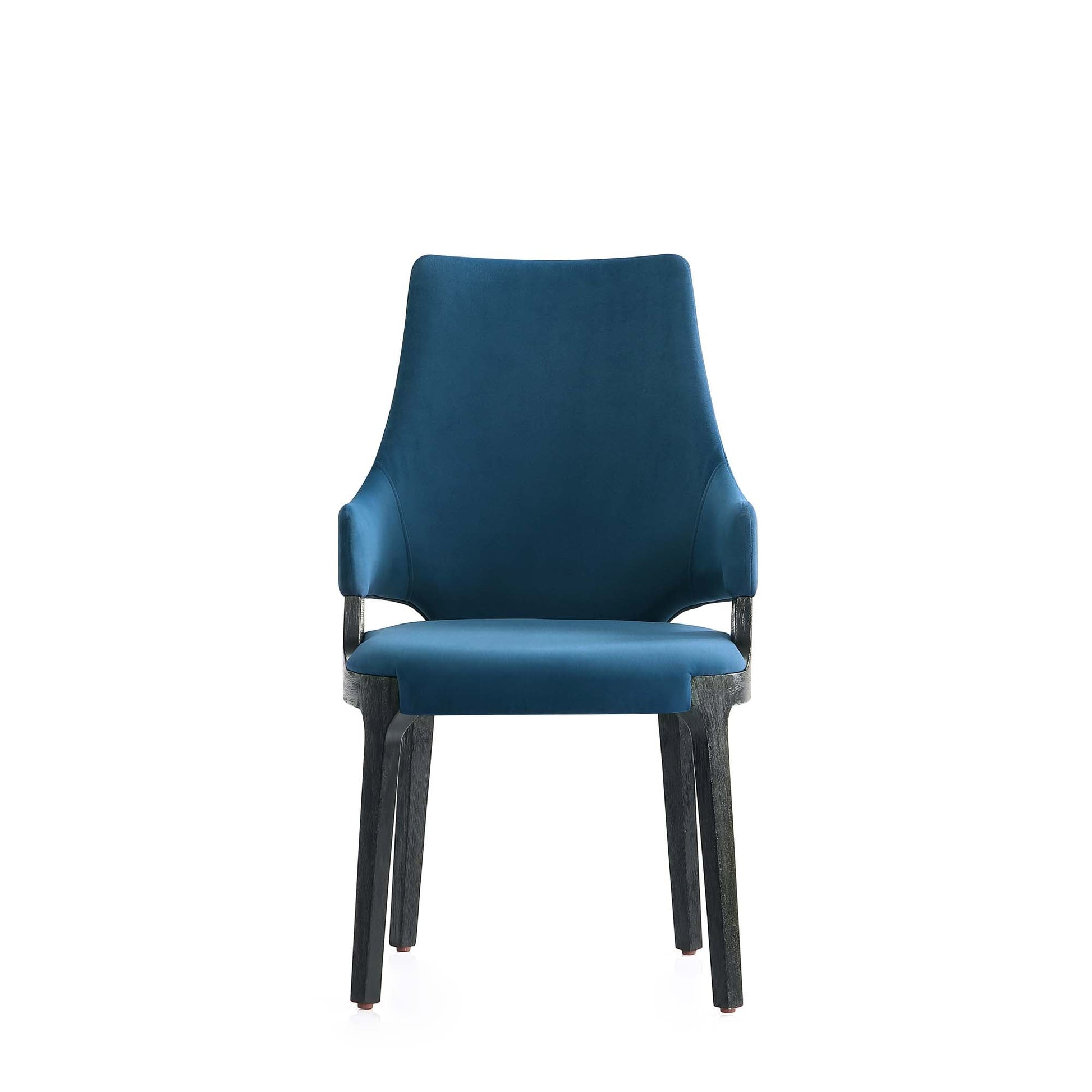 8-Piece Kara Dining Side and Arm Chairs in Blue - Ornate Home