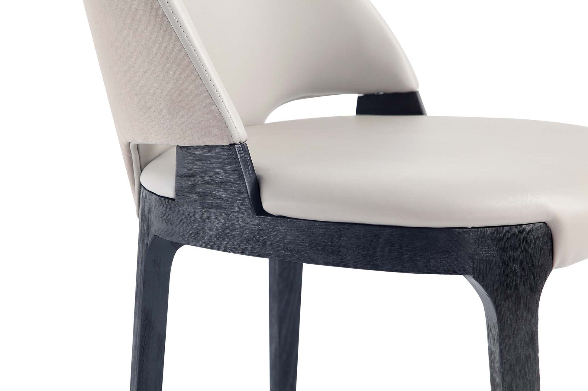 8-Piece Kara Dining Side and Arm Chairs in Light Grey - Ornate Home