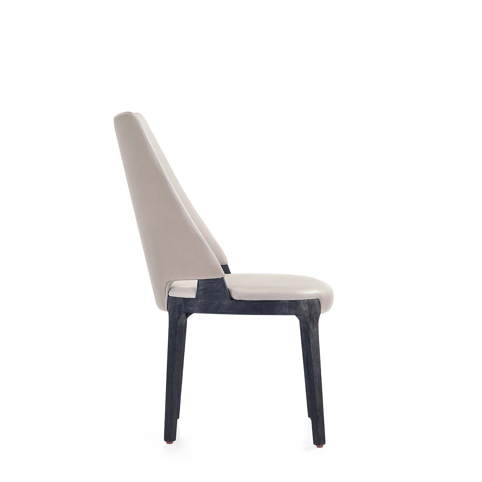 8-Piece Kara Dining Side and Arm Chairs in Light Grey - Ornate Home