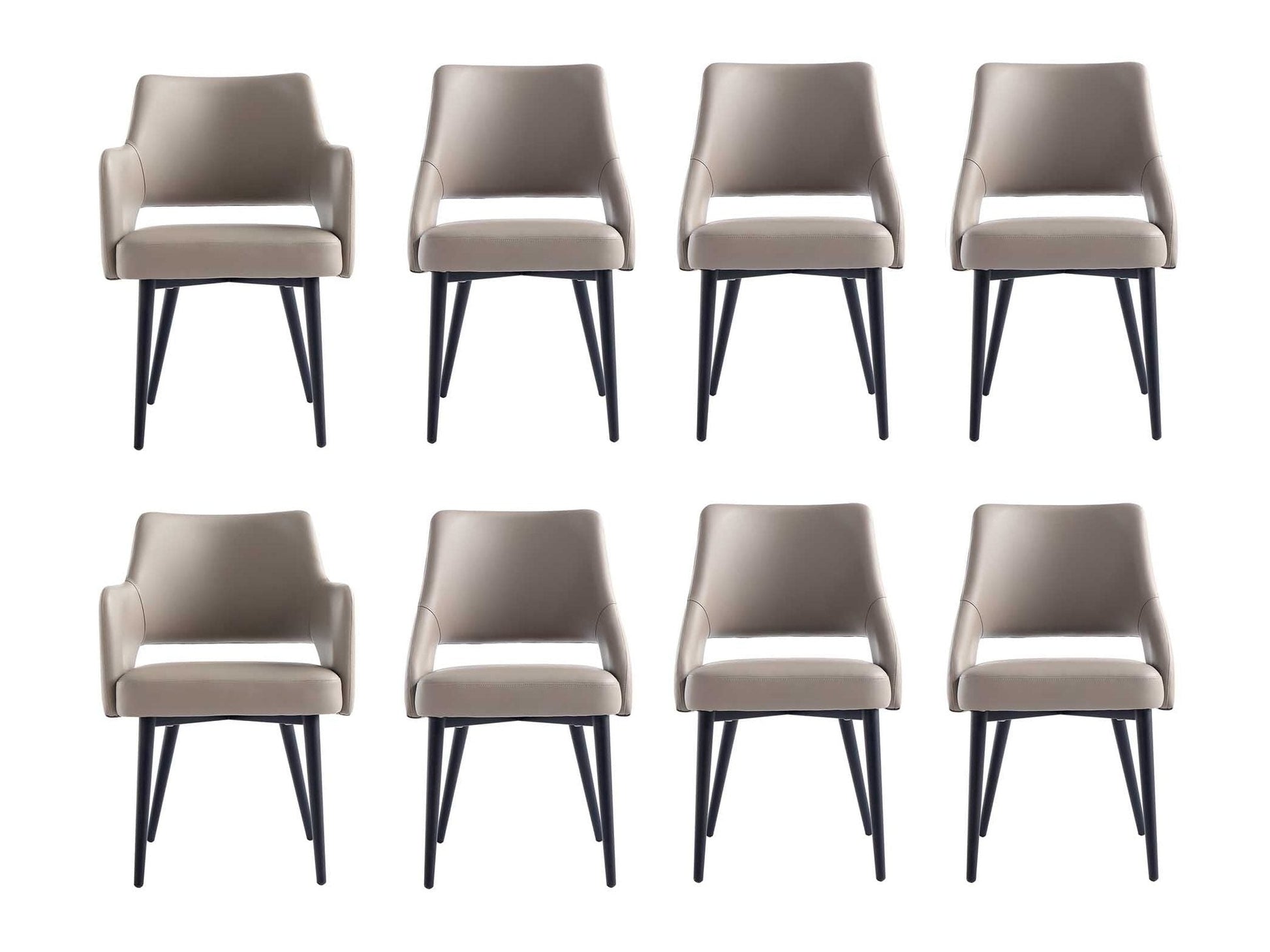 8-Piece Tremont Dining Chair in Taupe - Ornate Home