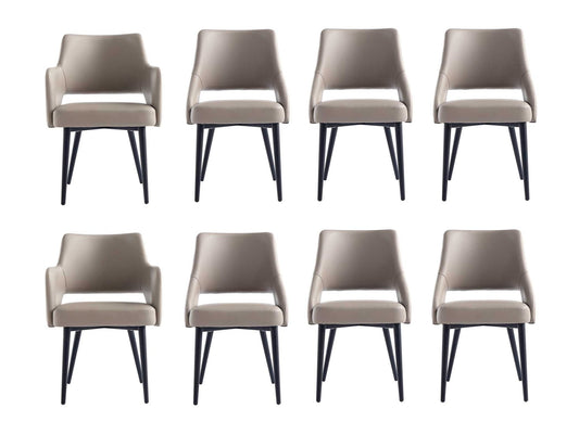 8-Piece Tremont Dining Chair in Taupe - Ornate Home