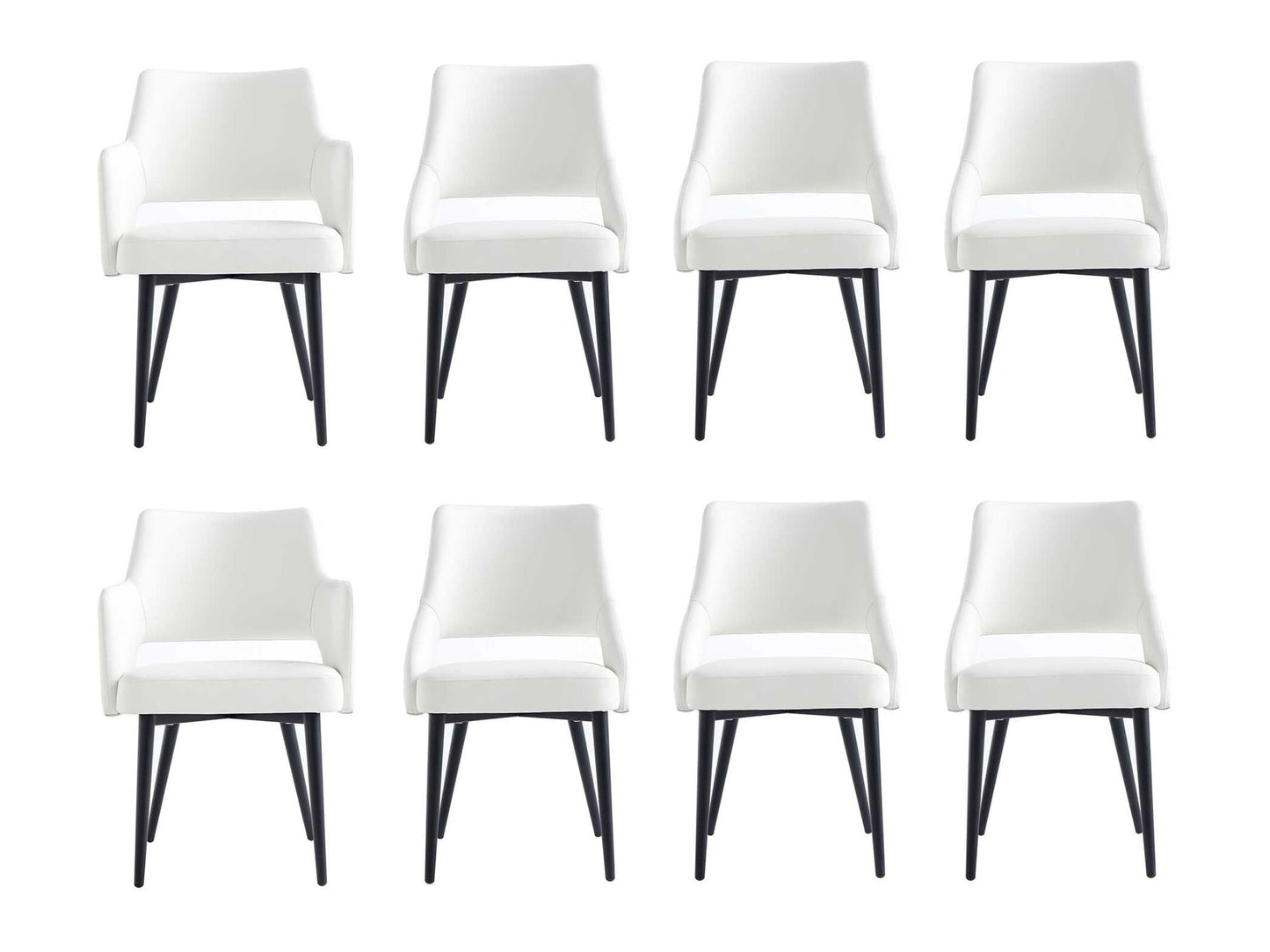 8-Piece Tremont Dining Chair in White - Ornate Home
