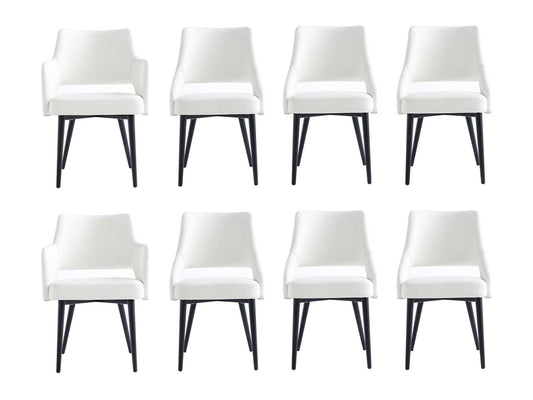 8-Piece Tremont Dining Chair in White - Ornate Home