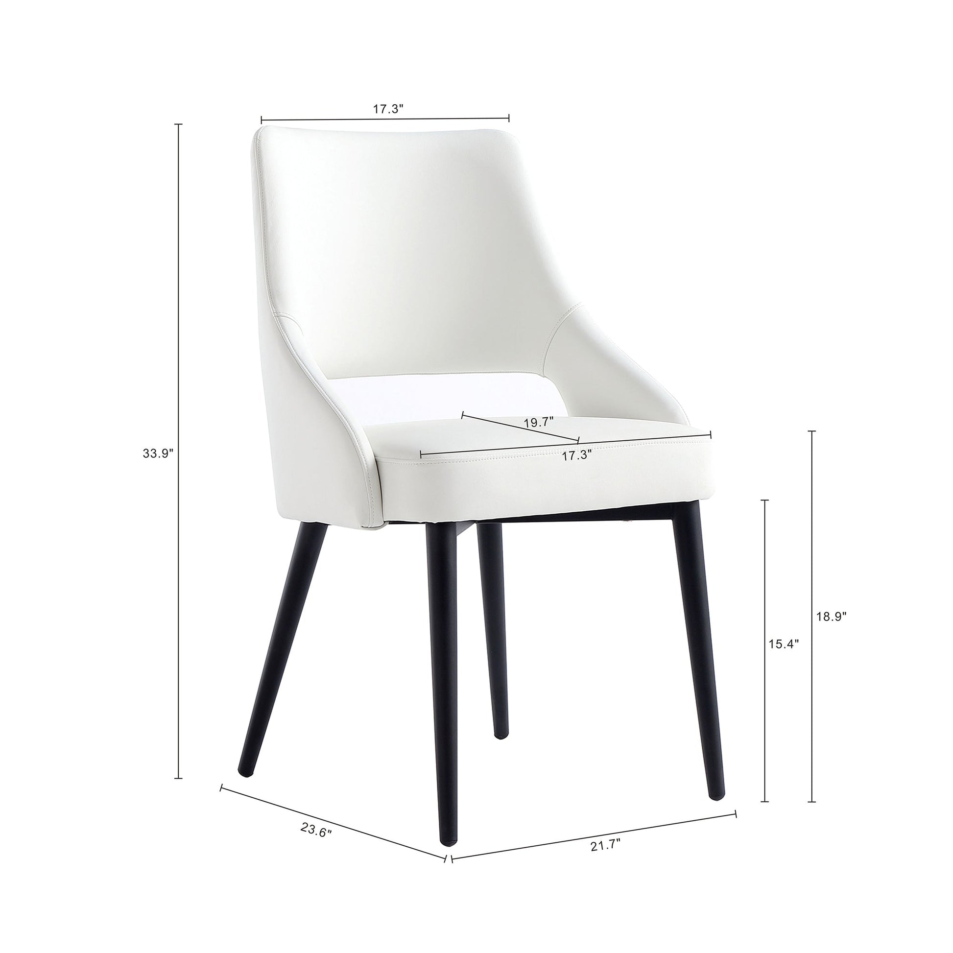 8-Piece Tremont Dining Chair in White - Ornate Home