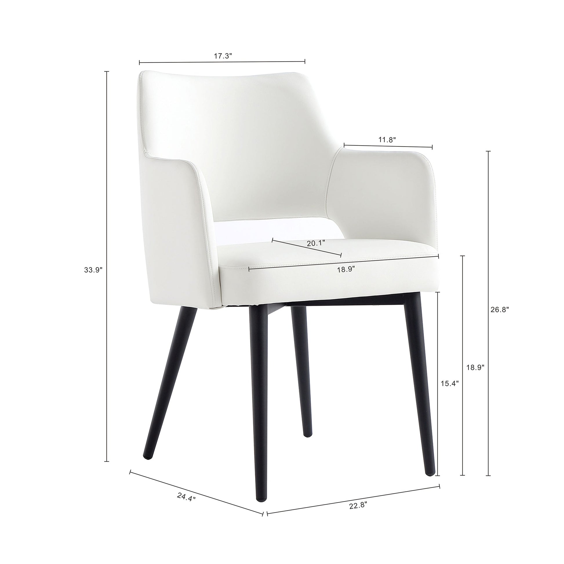 8-Piece Tremont Dining Chair in White - Ornate Home