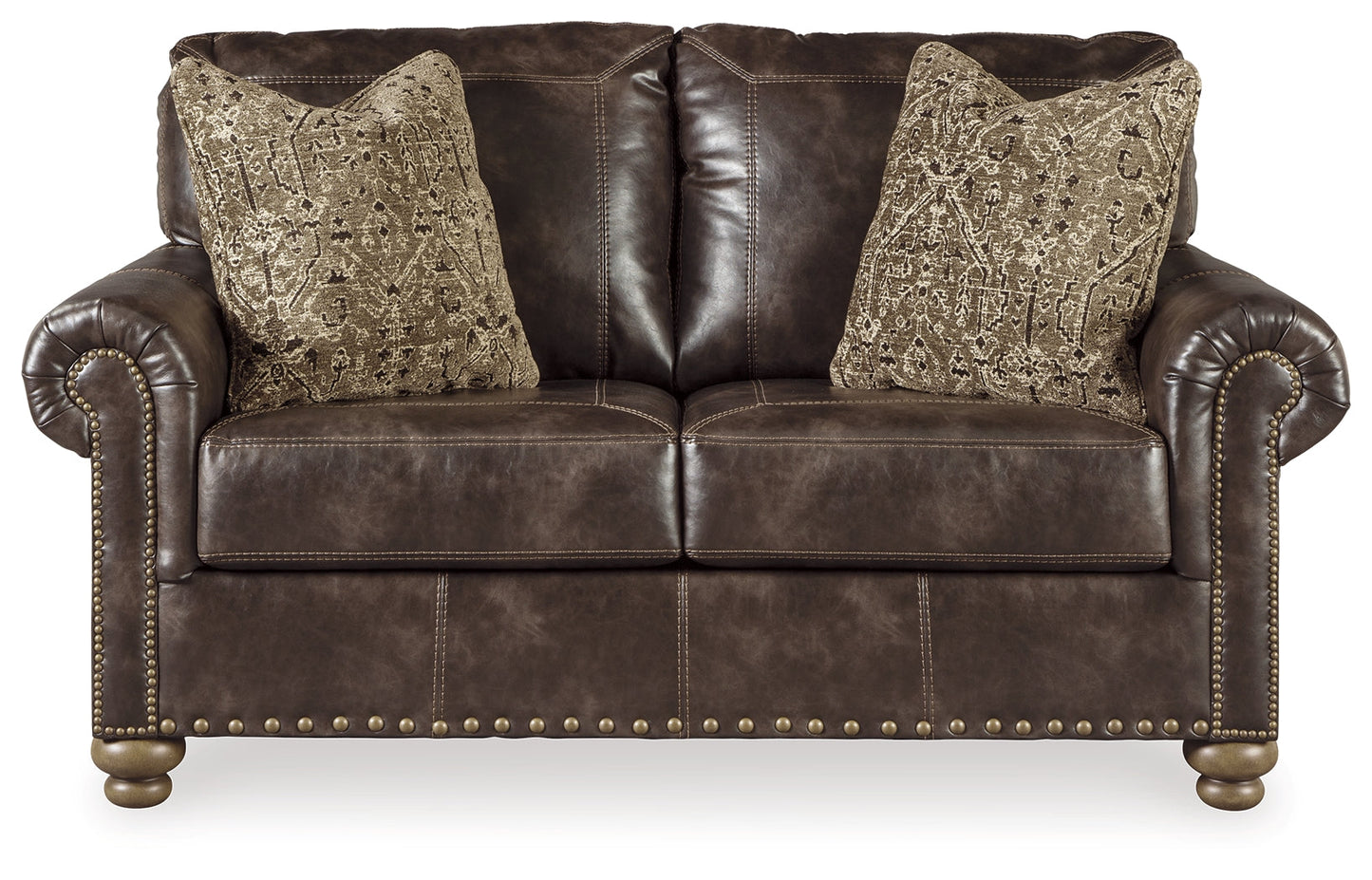 Nicorvo Coffee Loveseat, Chair, and Ottoman