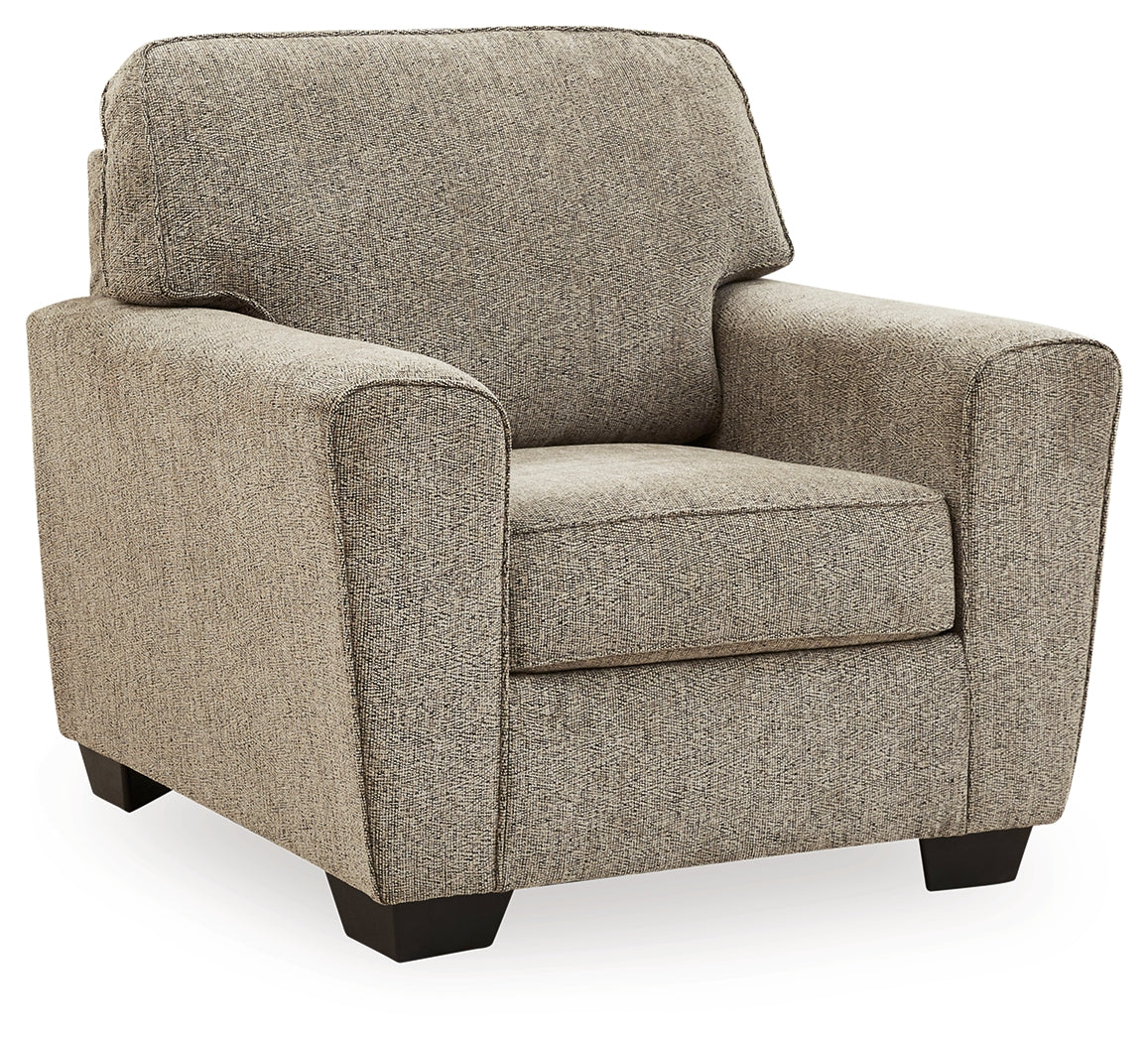 McCluer Mocha Chair and Ottoman