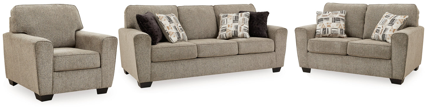 McCluer Mocha Sofa, Loveseat and Chair