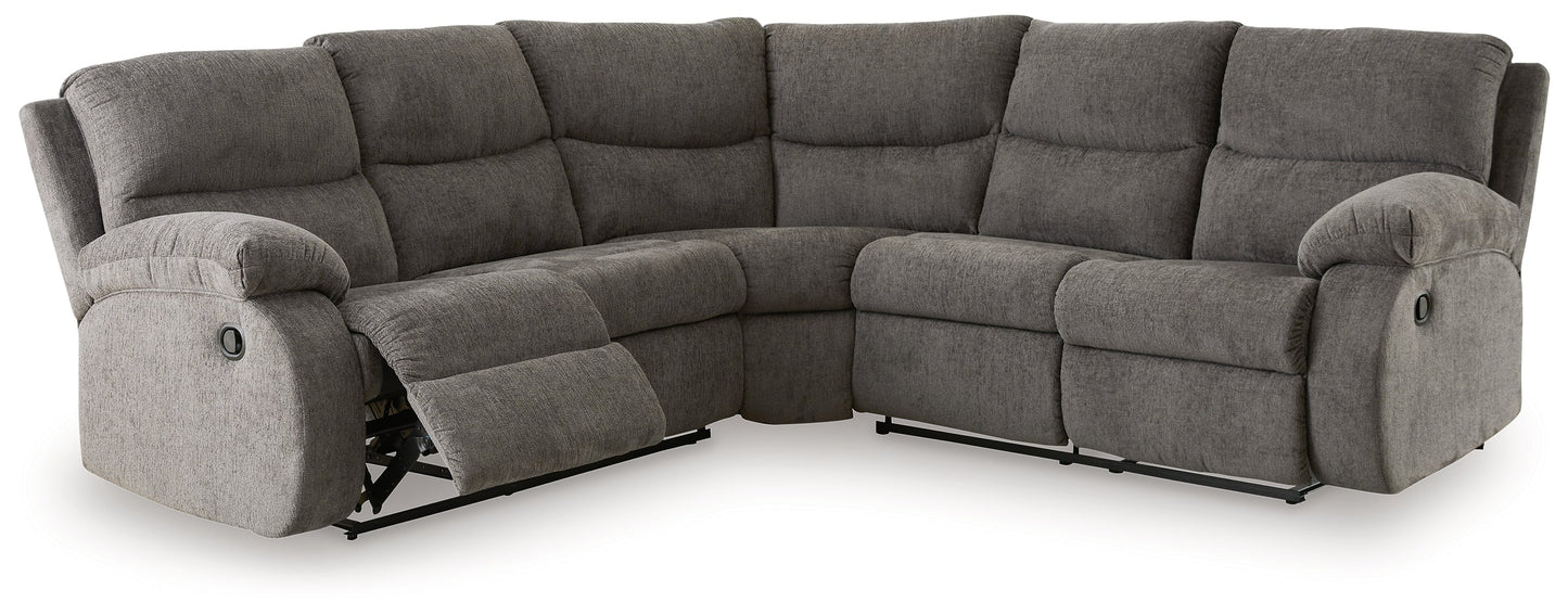 Museum Pewter 2pc Reclining Sectional