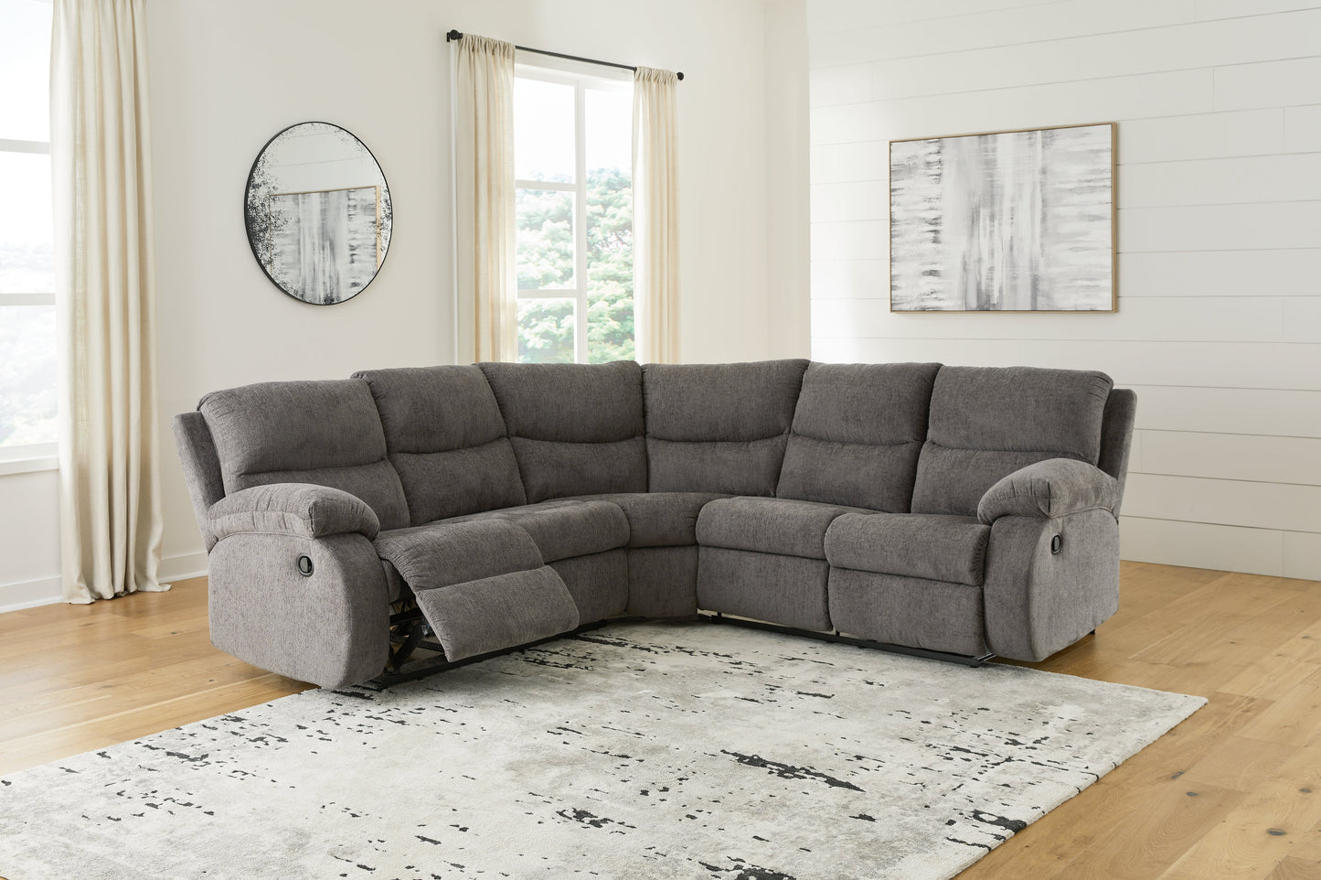 Museum Pewter 2pc Reclining Sectional