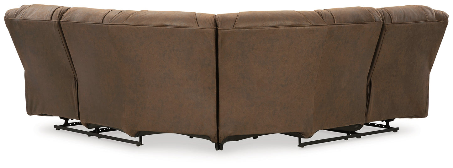 Trail Boys Walnut 2pc Reclining Sectional