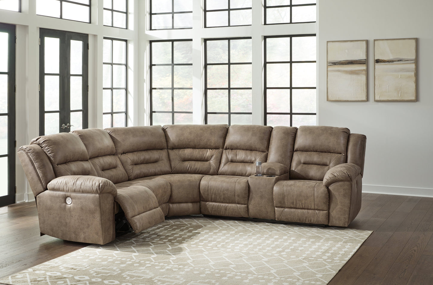 Ravenel Fossil 3pc Power Reclining Sectional