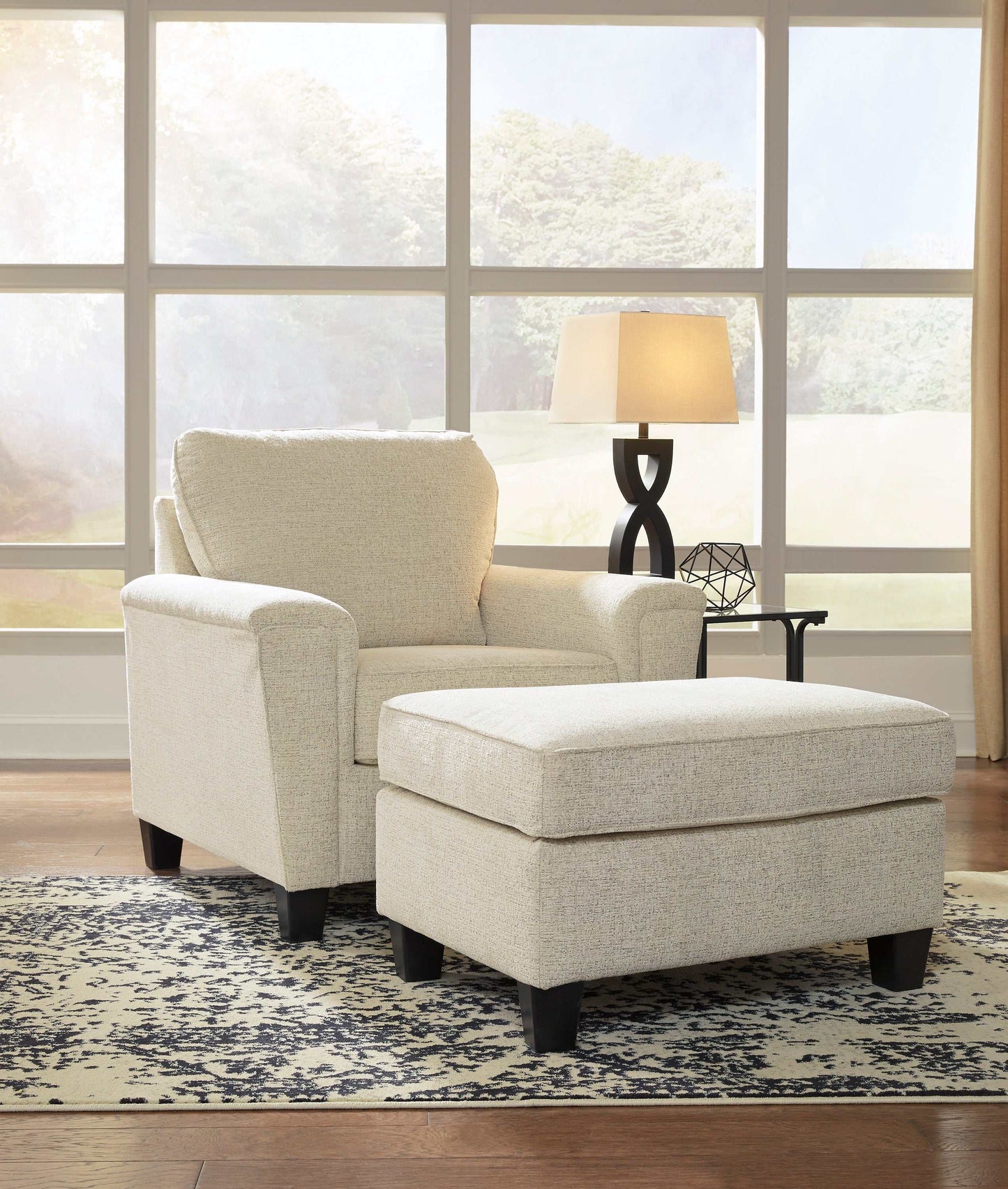 Abinger Natural Chair & Ottoman Set