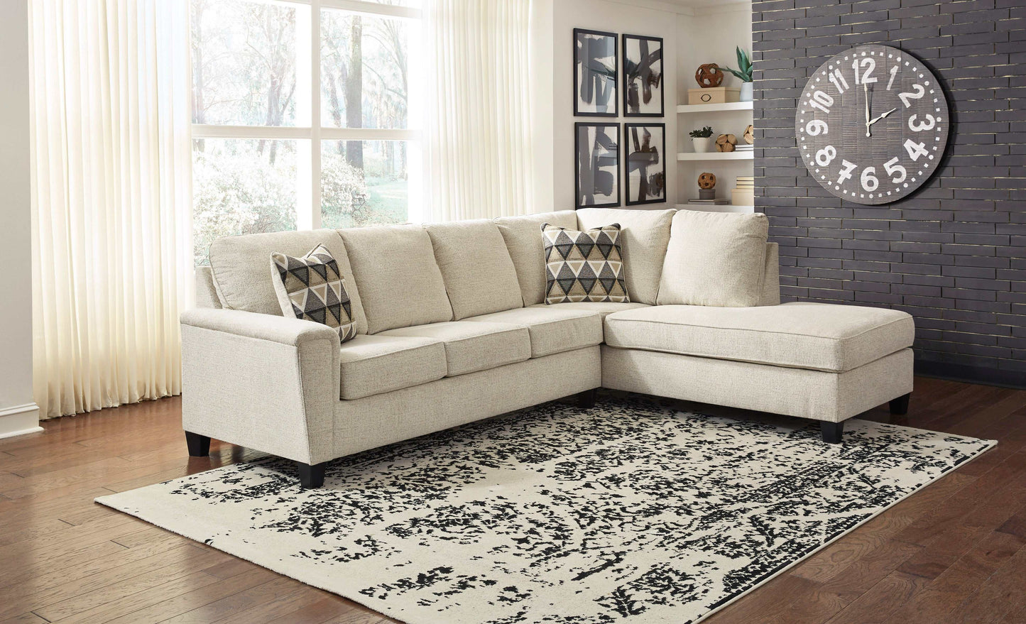 Abinger Natural 2-Piece Sleeper Sectional w/ Chaise