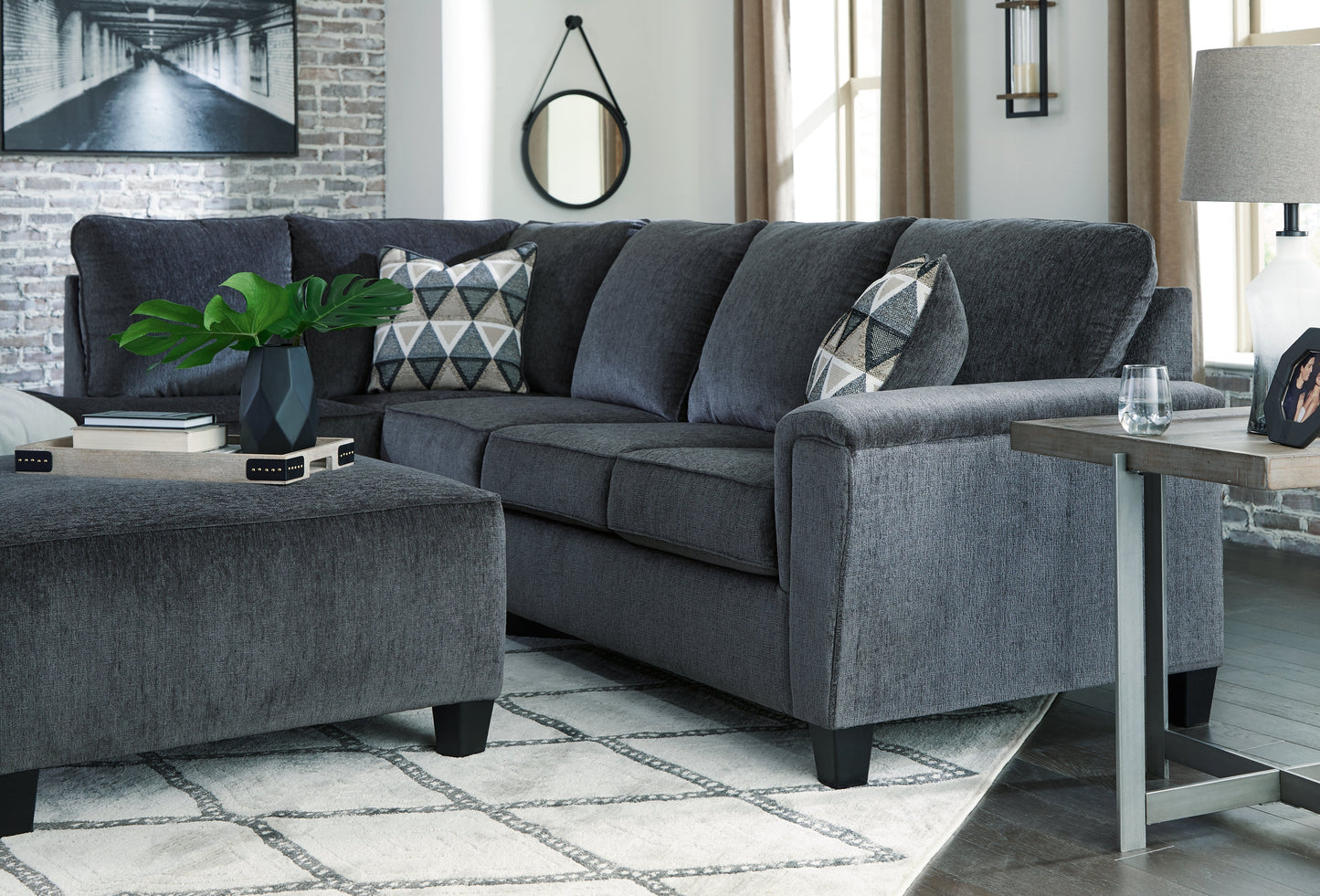 Abinger Smoke 2-Piece Sectional with Chaise