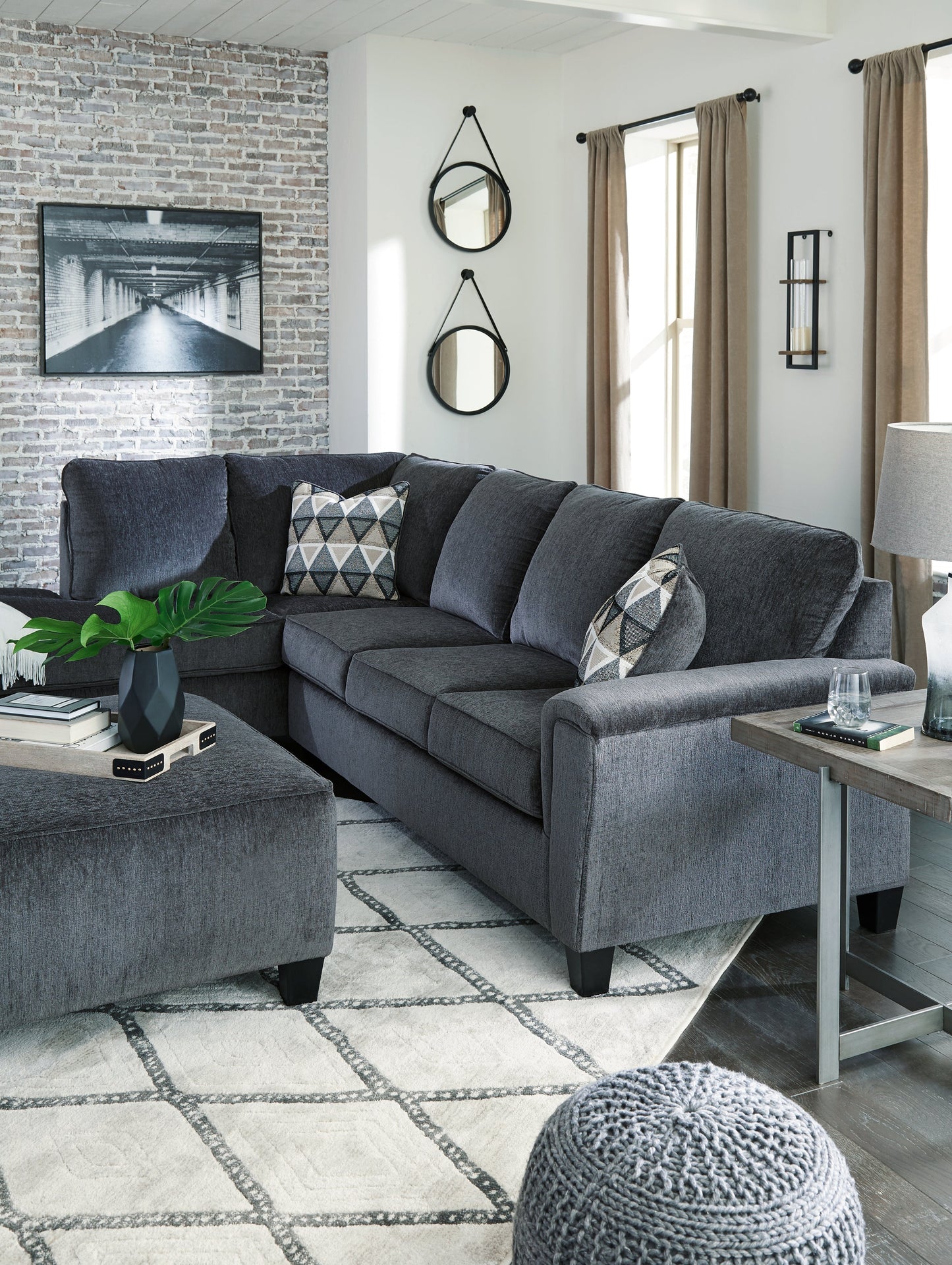 Abinger Smoke 2-Piece Sectional with Chaise