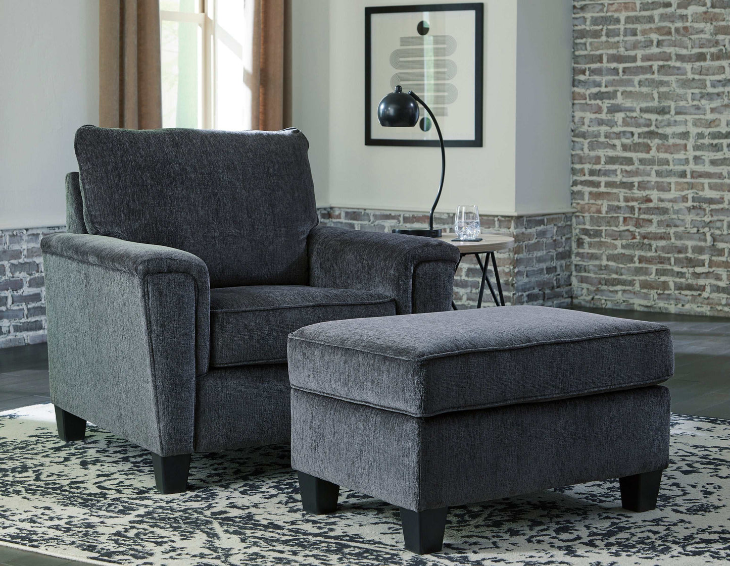 Abinger Smoke Chair & Ottoman Set